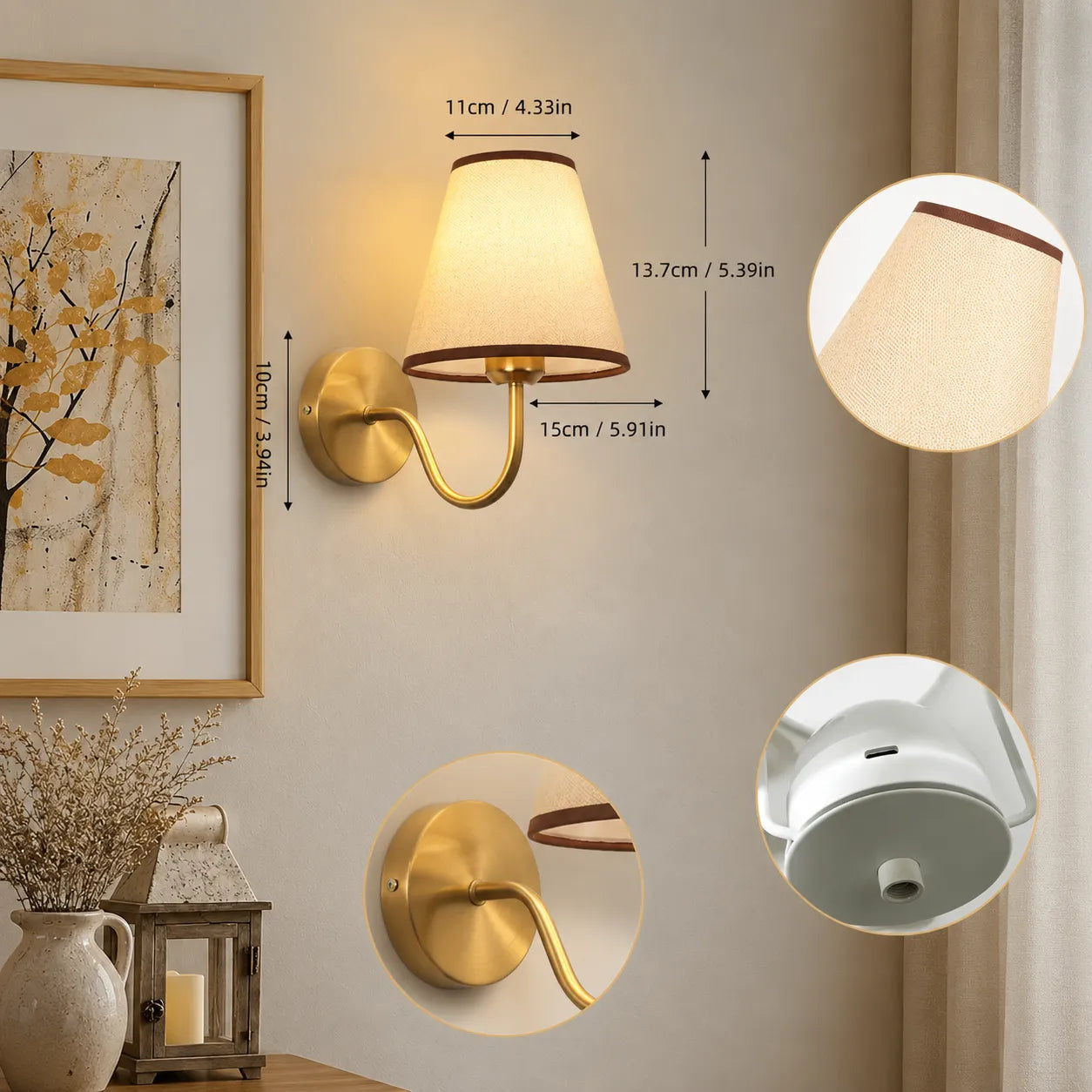 Wireless Wall Lights Curved (Set of 2) by VELLOR™