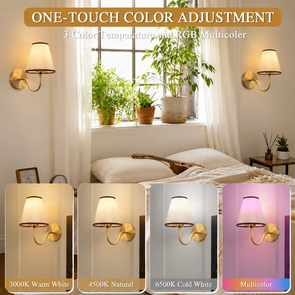 Wireless Wall Lights Curved (Set of 2) by VELLOR™