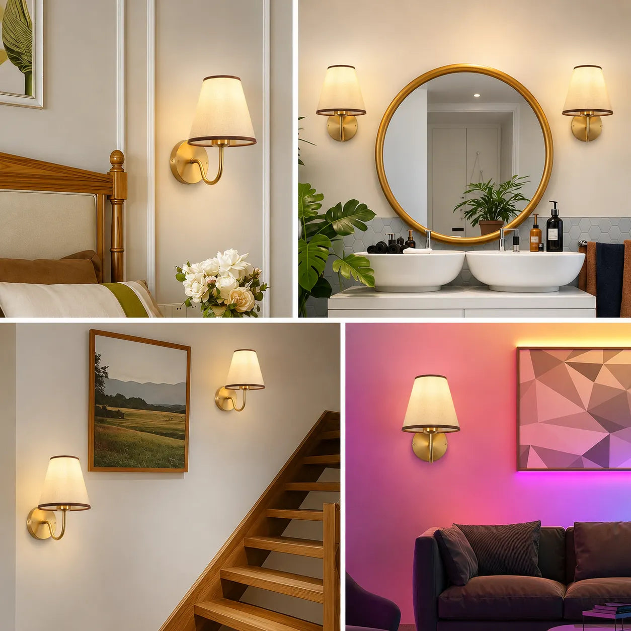 Wireless Wall Lights Curved (Set of 2) by VELLOR™