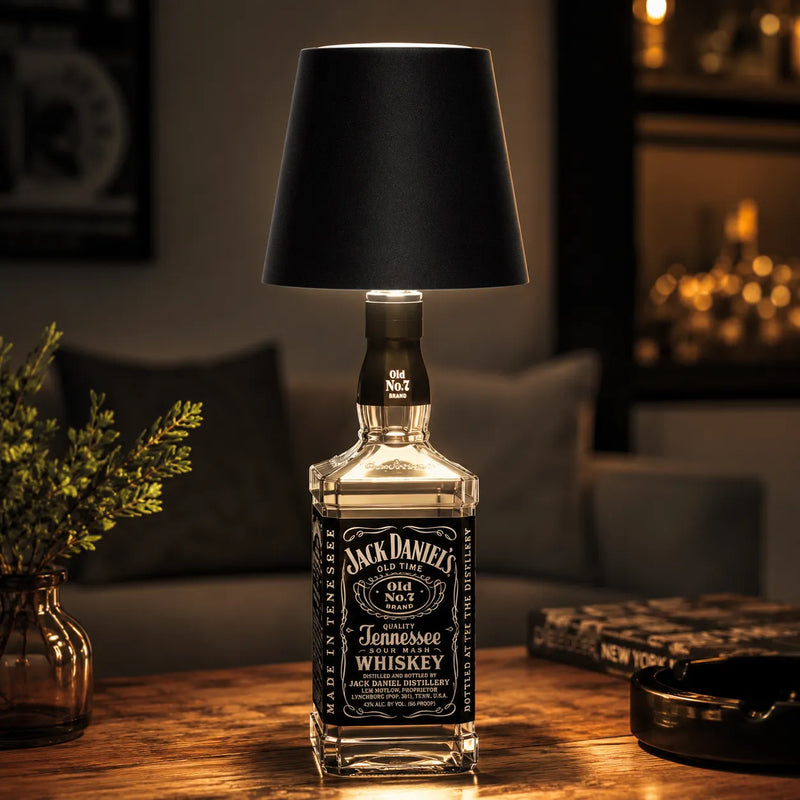 The Classic Cordless Bottle Lamp – Black | Turn Any Bottle Into a Statement Piece