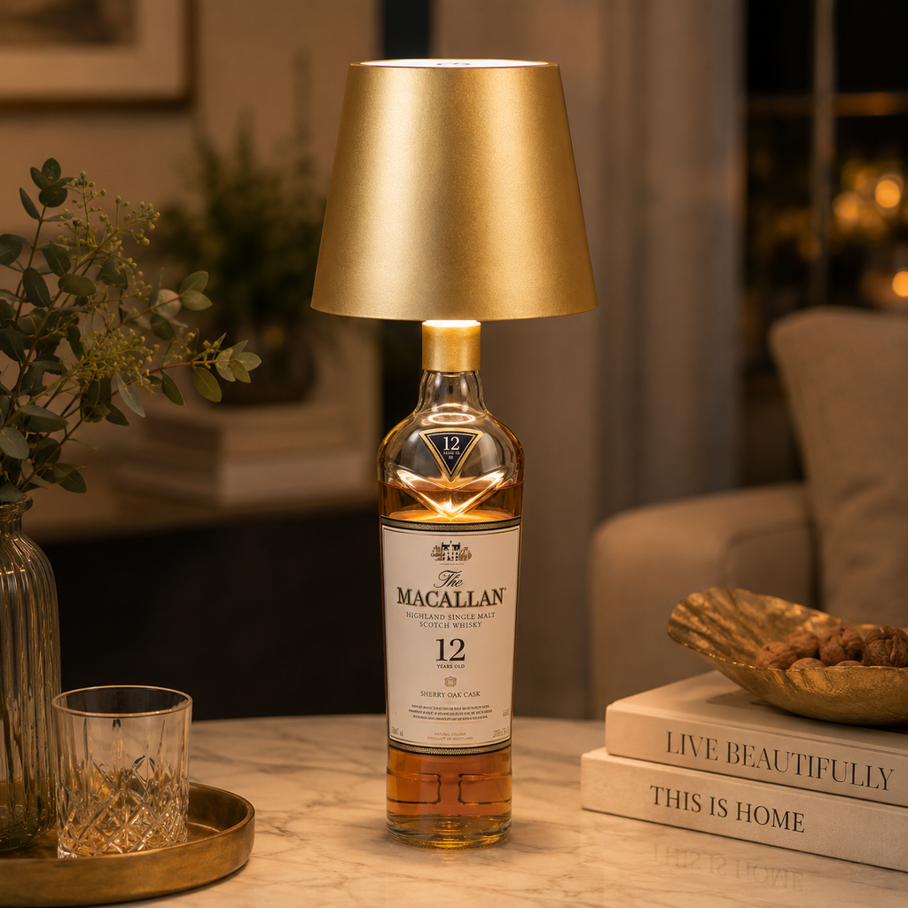 The Classic Cordless Bottle Lamp – Golden | Turn Any Bottle Into a Statement Piece