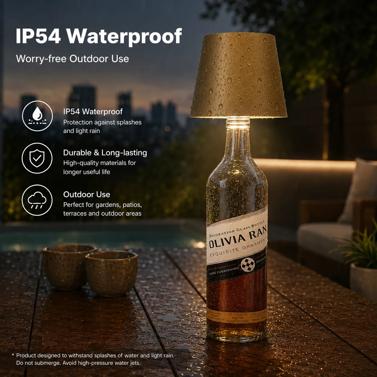 The Classic Cordless Bottle Lamp – Green | Turn Any Bottle Into a Statement Piece
