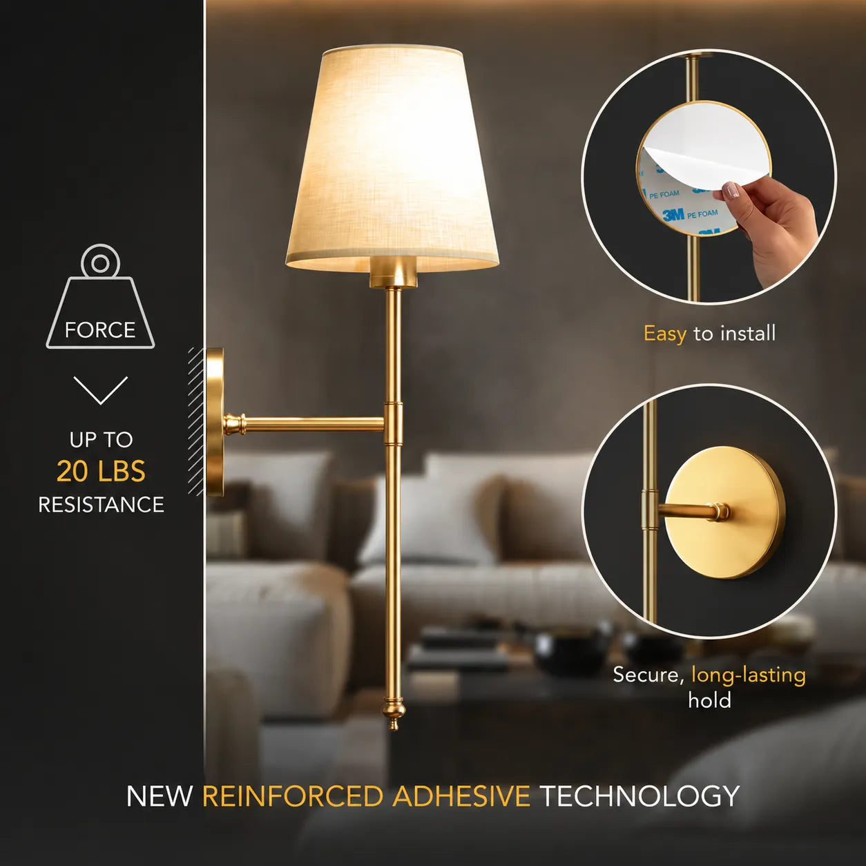 Wireless Wall Lights Tall (Set of 2) by VELLOR™