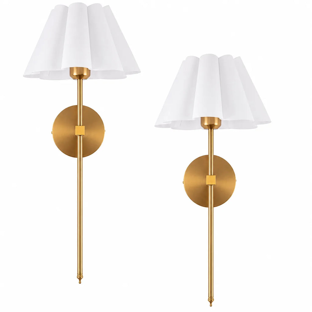Wireless Wall Lights Pleated (Set of 2) by VELLOR™