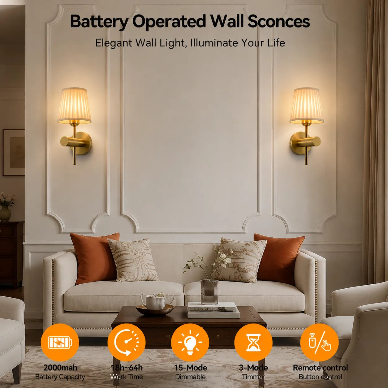 Wireless Wall Lights Nordic (Set of 2) by VELLOR™