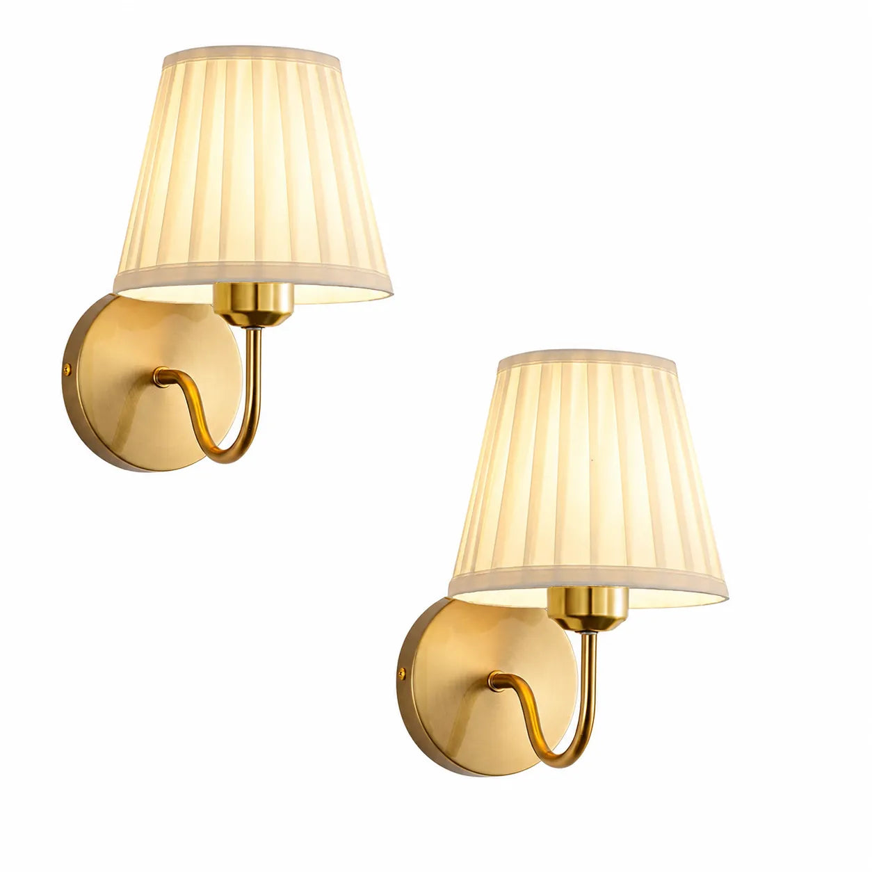 Wireless Wall Lights Pleated (Set of 2) by VELLOR™