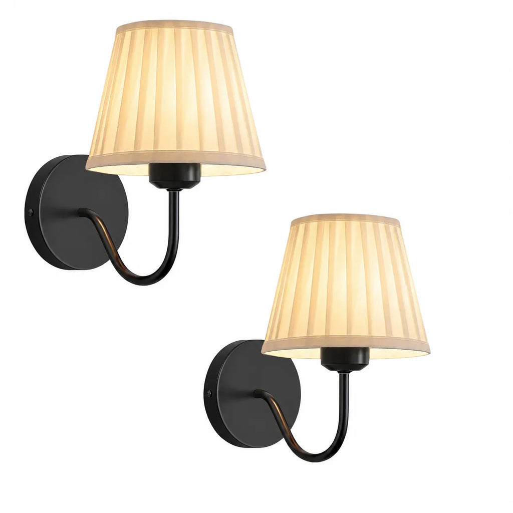 Wireless Wall Lights Pleated (Set of 2) by VELLOR™