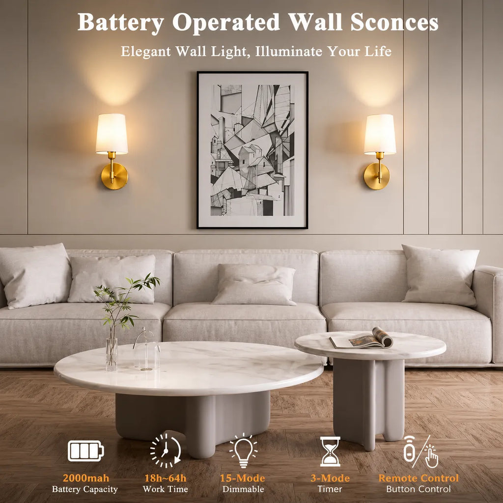 Wireless Wall Lights Elegant (Set of 2) by VELLOR™