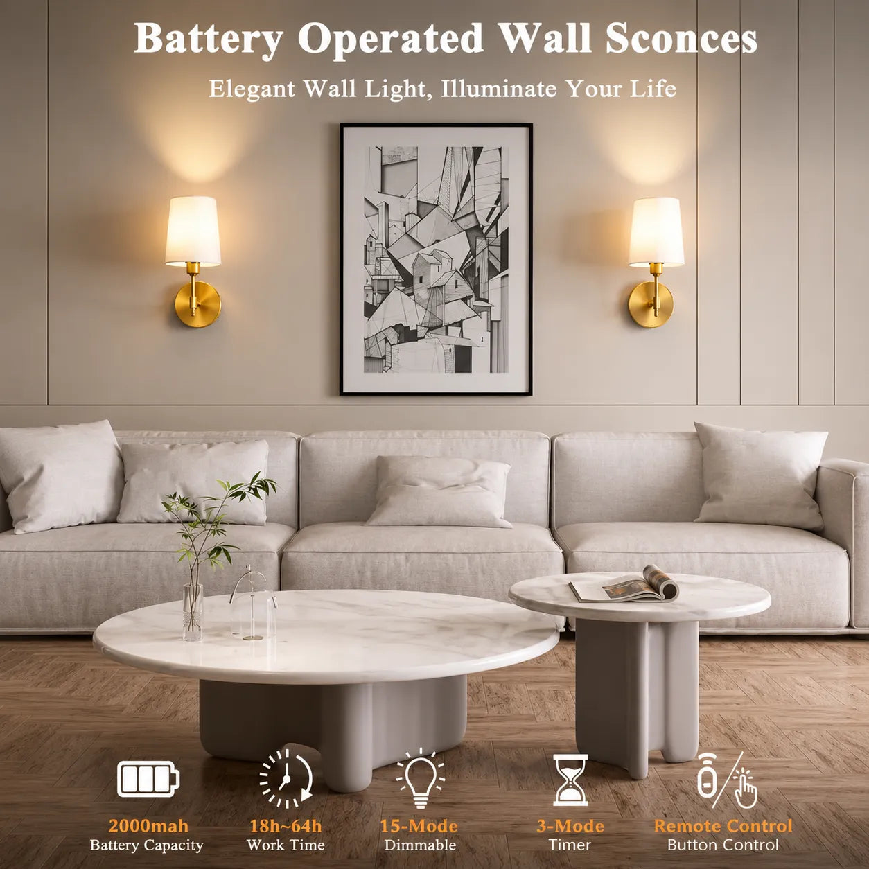 Wireless Wall Lights Elegant (Set of 2) by VELLOR™