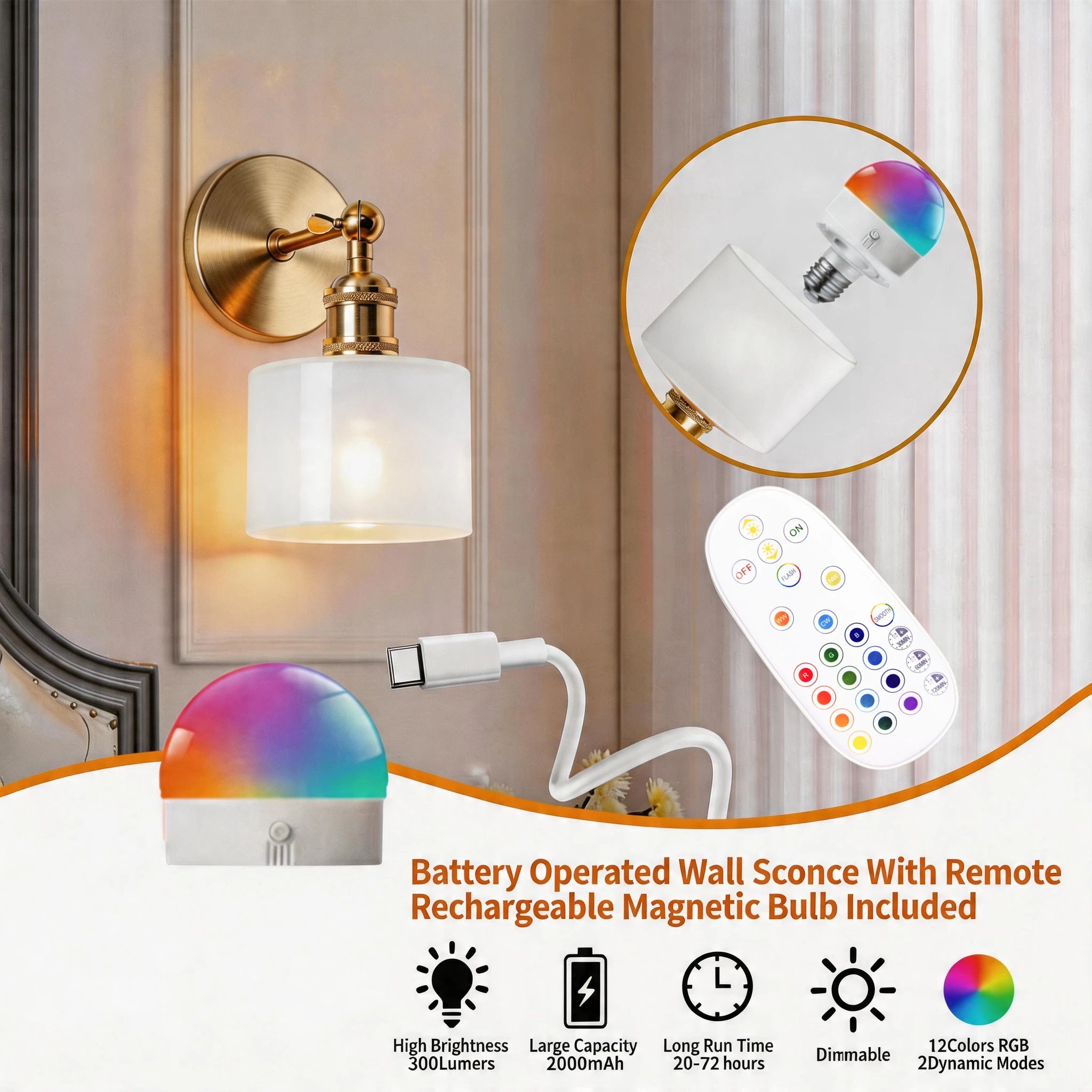 Wireless Wall Lights Vintage (Set of 2) by VELLOR™