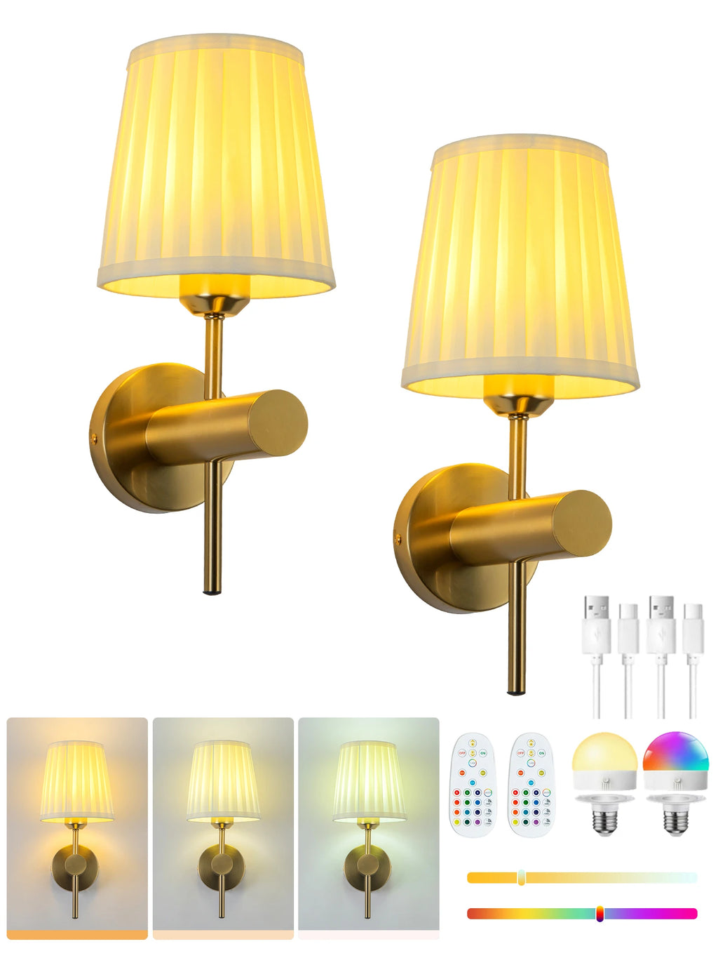 Wireless Wall Lights Nordic (Set of 2) by VELLOR™