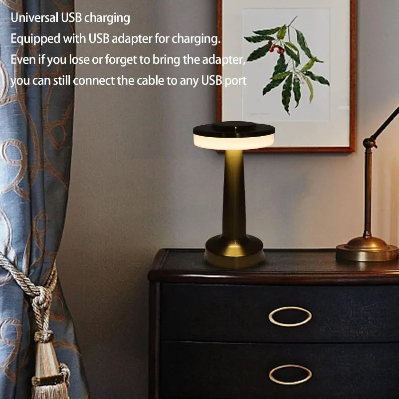 The Cordless Metal Touch Lamp