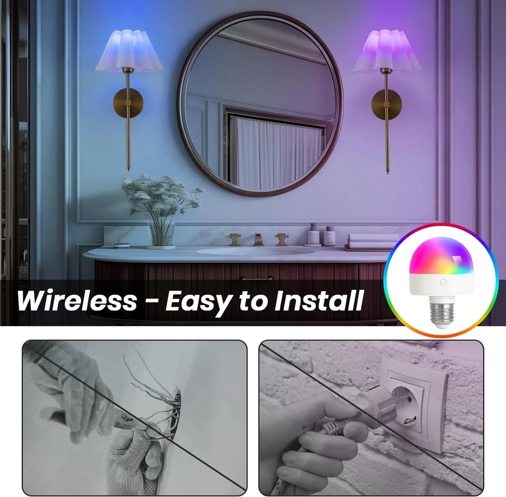 Wireless Wall Lights Pleated (Set of 2) by VELLOR™