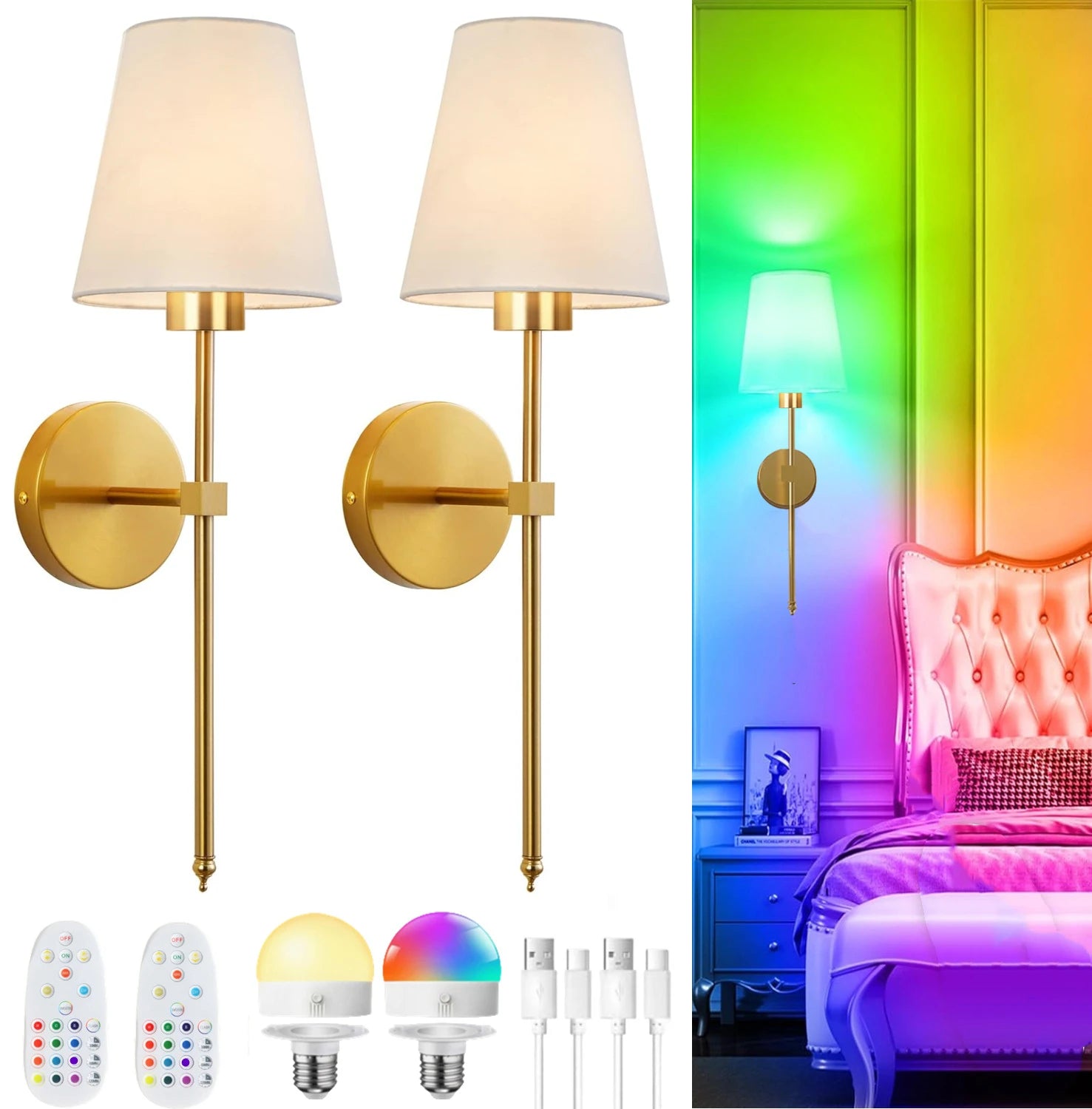 Wireless Wall Lights Classic (Set of 2) by VELLOR™