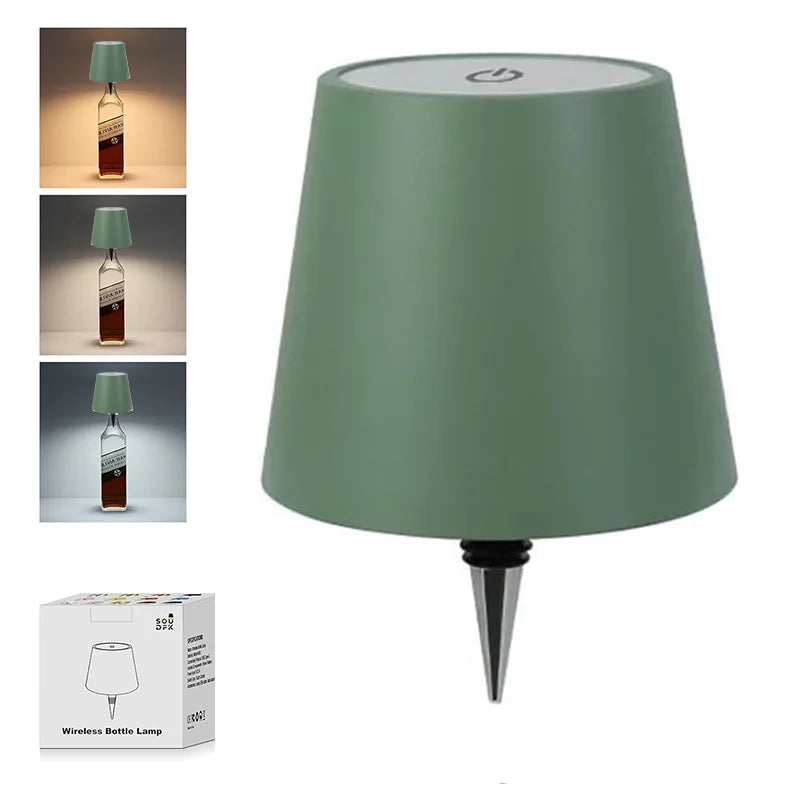 The Classic Cordless Bottle Lamp – Green | Turn Any Bottle Into a Statement Piece