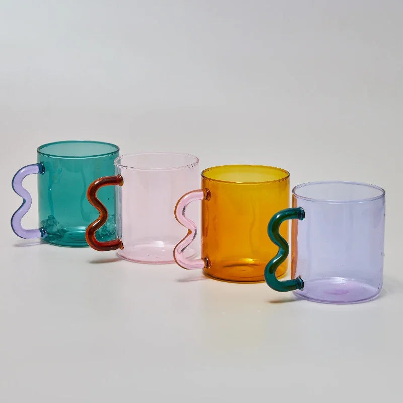 Colourful Glass Mugs