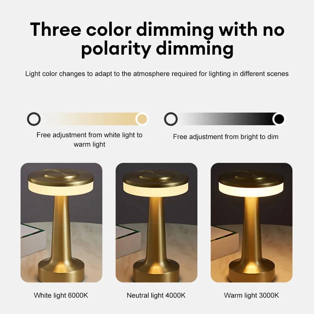 The Cordless Metal Touch Lamp