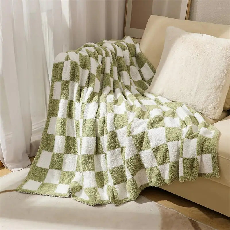 Cosy Check Throw Blanket