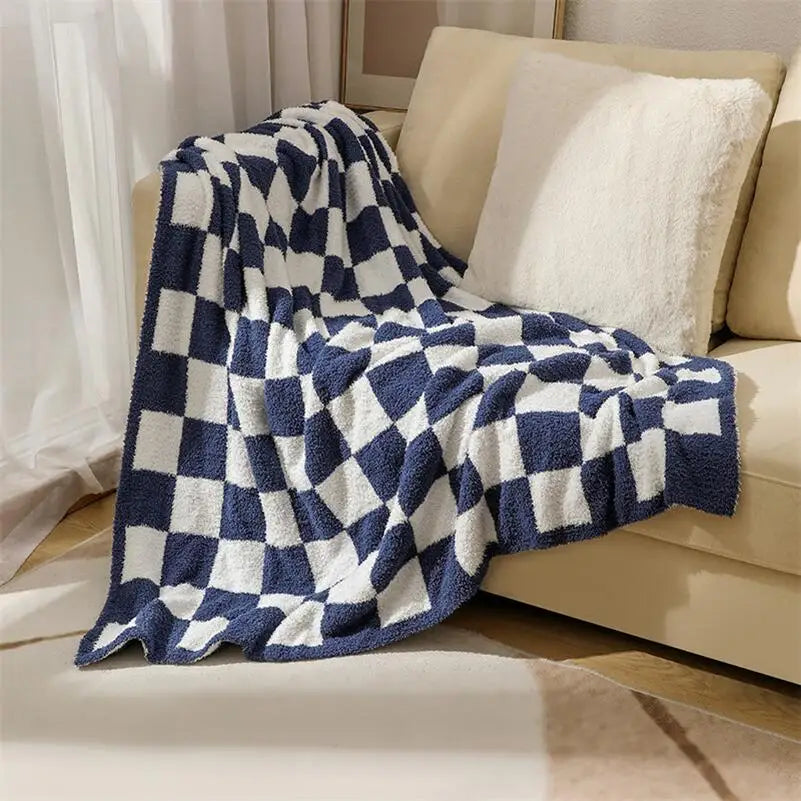 Cosy Check Throw Blanket