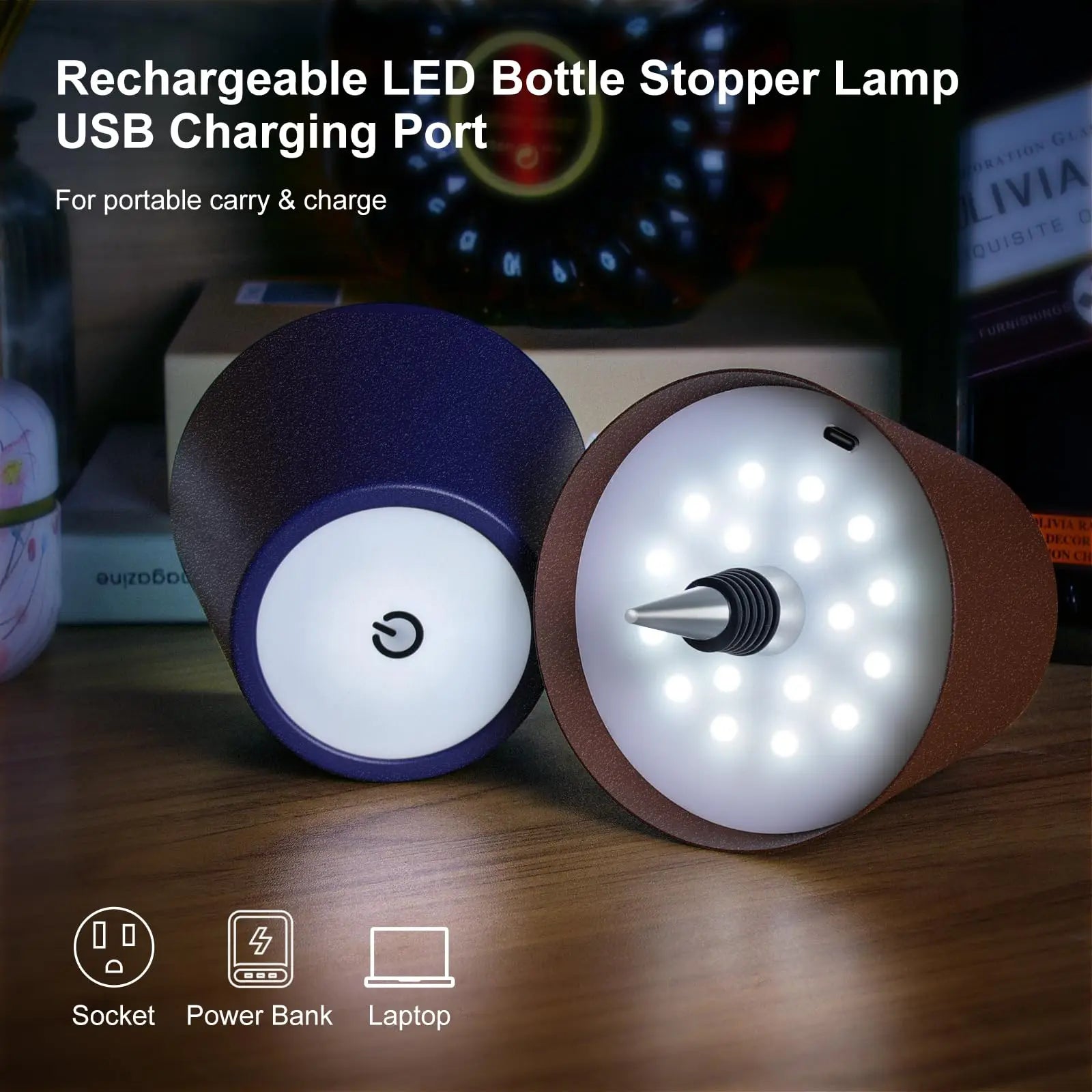 The Classic Cordless Bottle Lamp – Green | Turn Any Bottle Into a Statement Piece