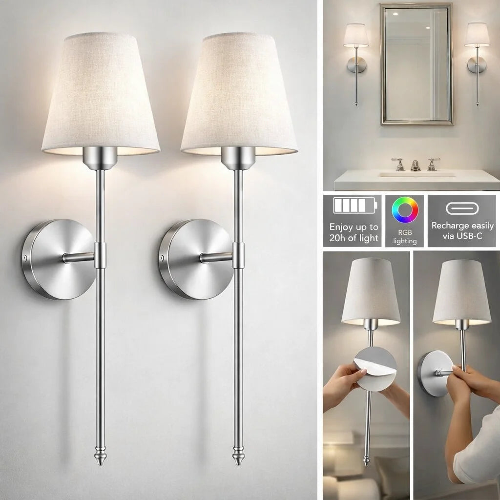 Wireless Wall Lights Tall (Set of 2) by VELLOR™