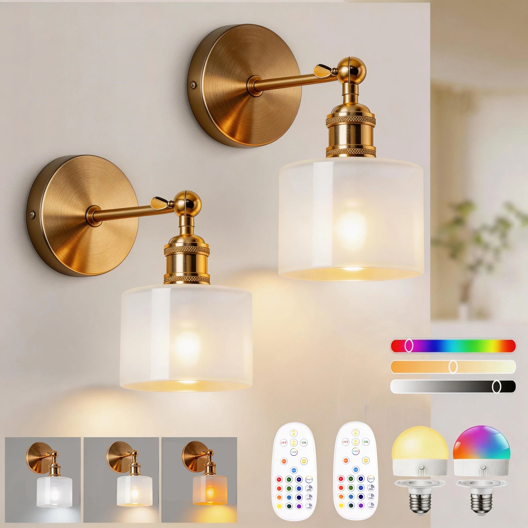 Wireless Wall Lights Vintage (Set of 2) by VELLOR™