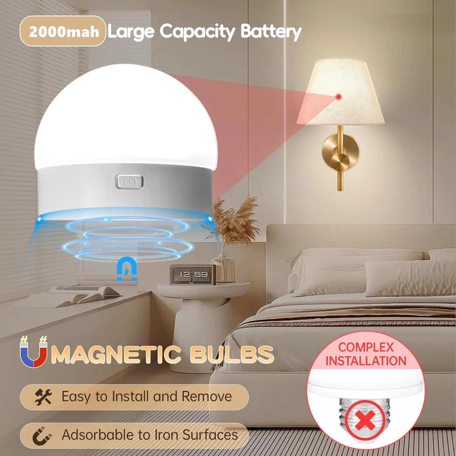 Wireless Wall Lights Minimal (Set of 2) by VELLOR™