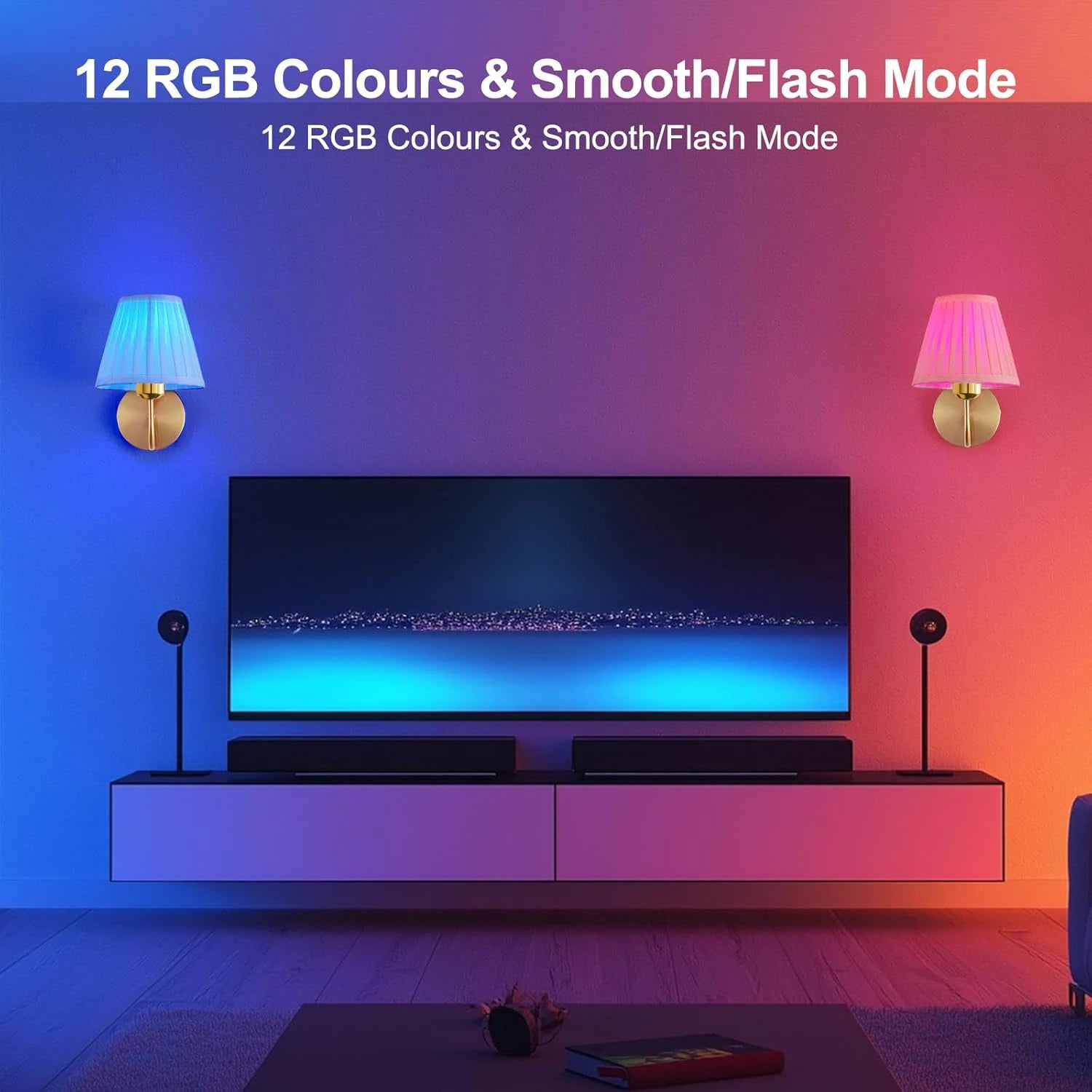 Wireless Wall Lights Pleated (Set of 2) by VELLOR™
