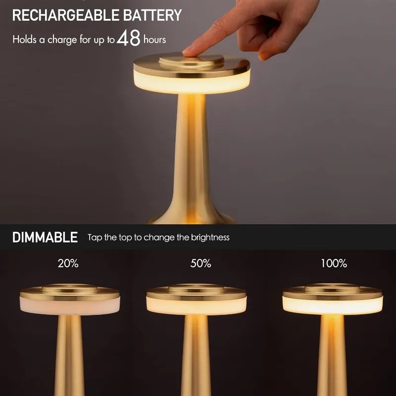 The Cordless Metal Touch Lamp
