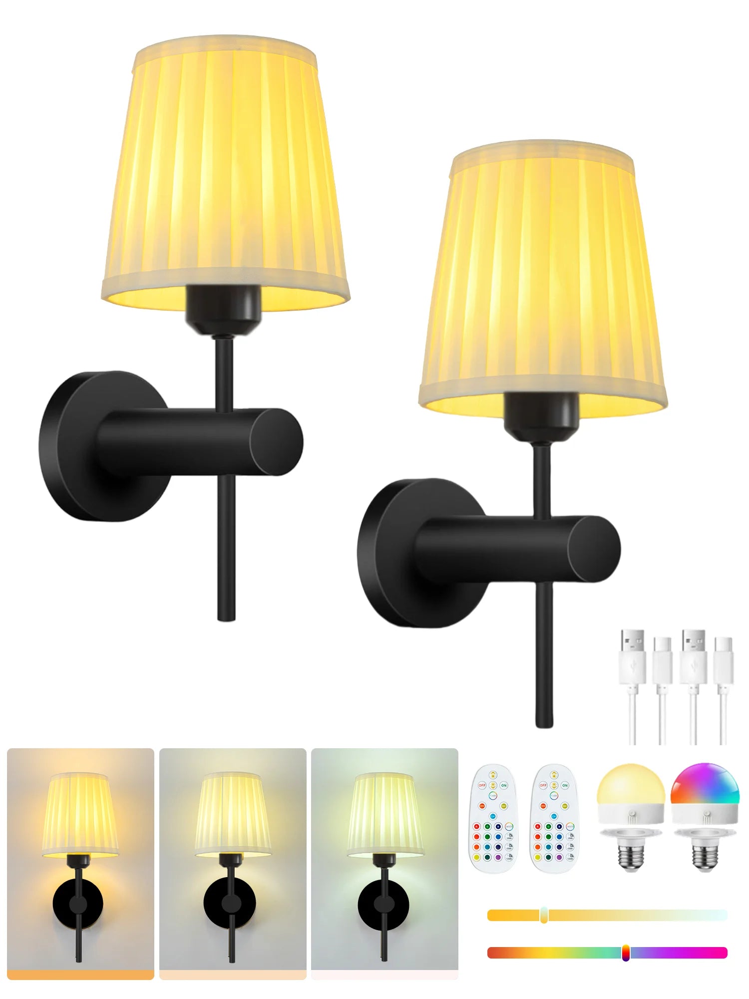 Wireless Wall Lights Nordic (Set of 2) by VELLOR™