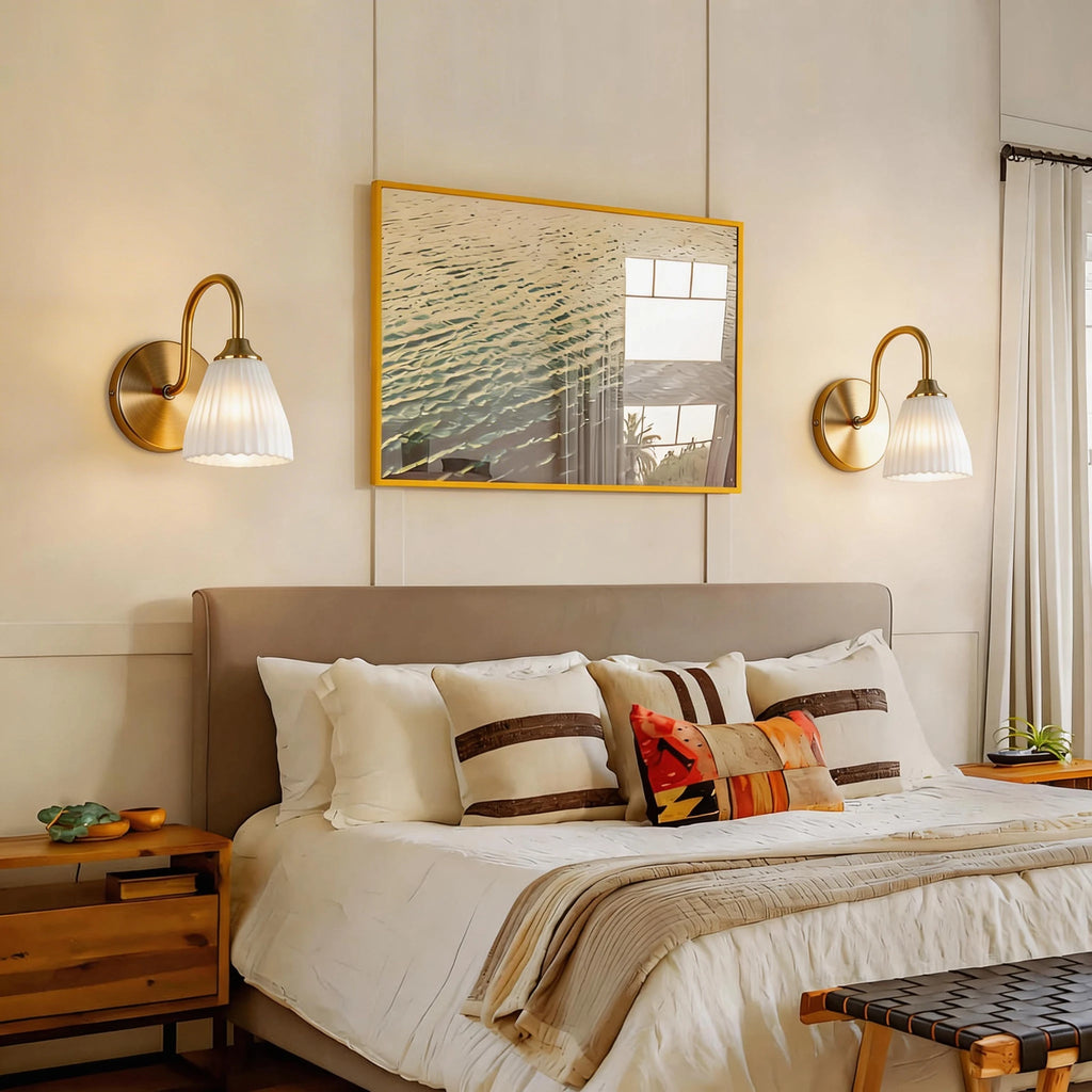 Wireless Wall Lights Fluted (Set of 2) by VELLOR™