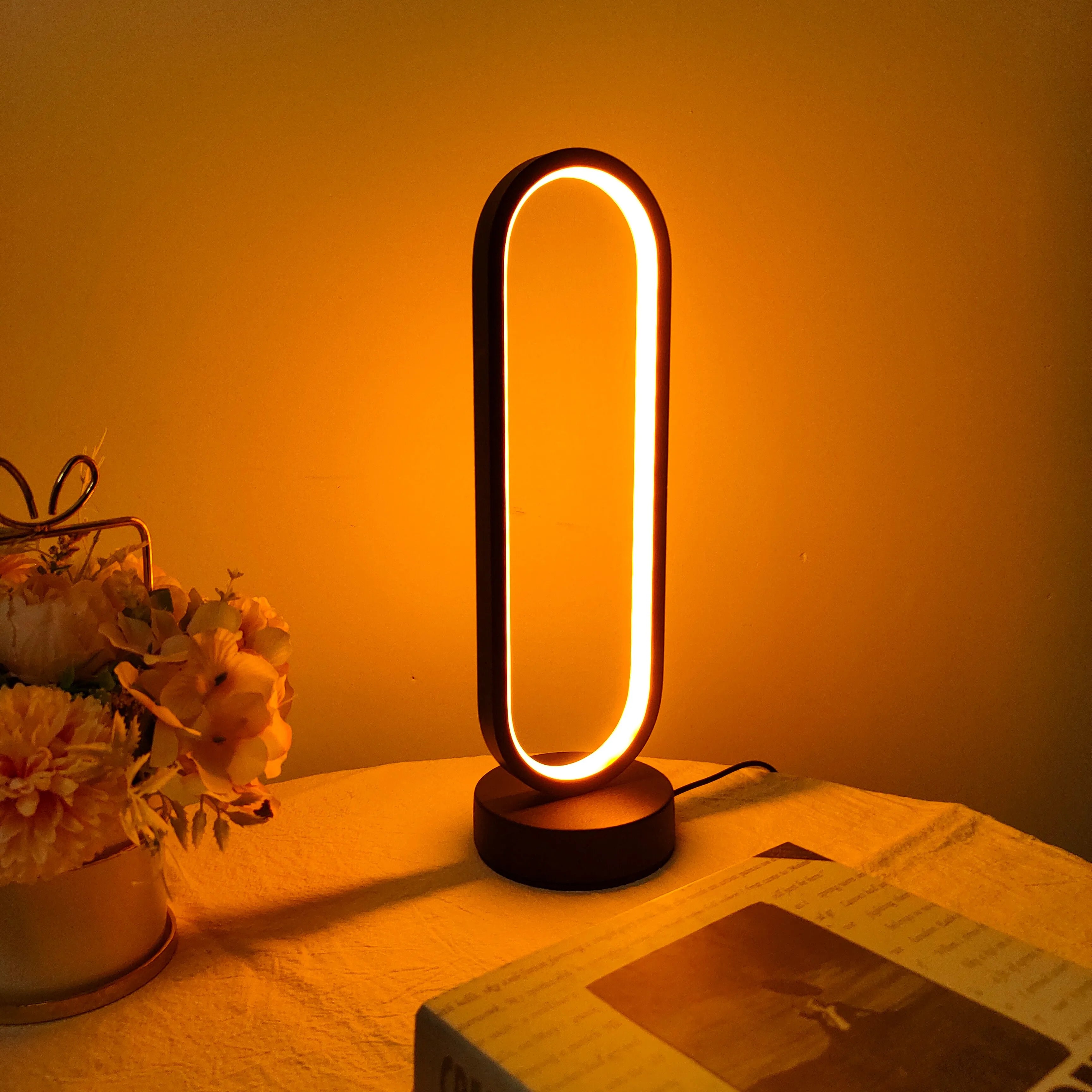 Contemporary Oval Table Lamp
