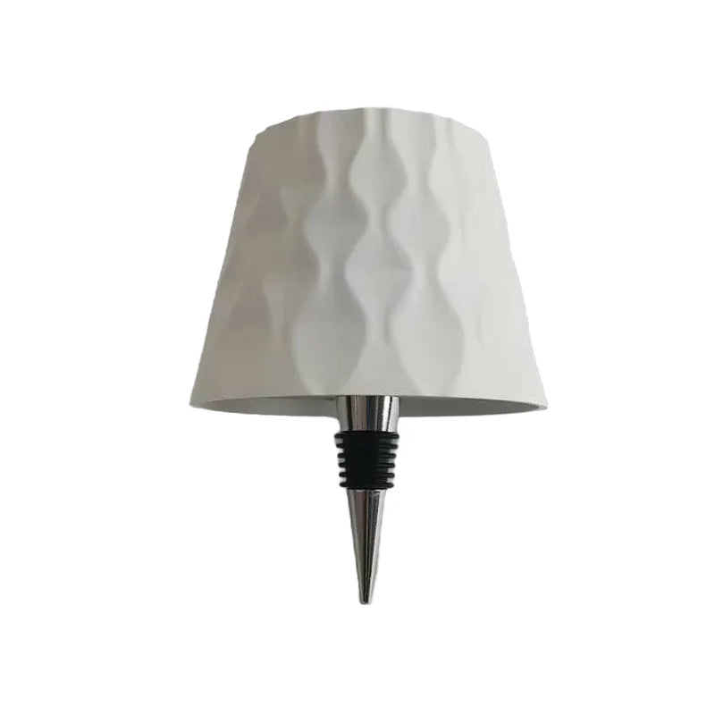 The Rippled Cordless Bottle Lamp – White | Turn Any Bottle Into a Statement Piece