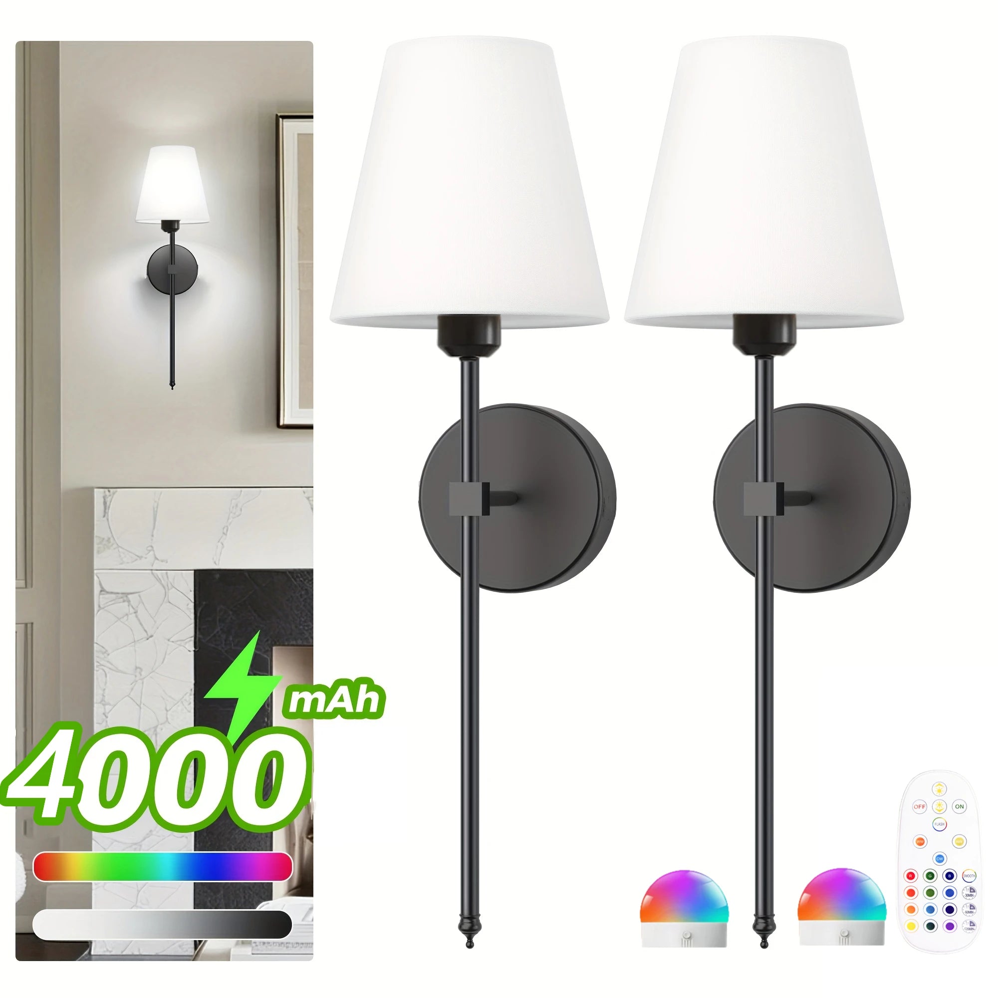Wireless Wall Lights Classic (Set of 2) by VELLOR™
