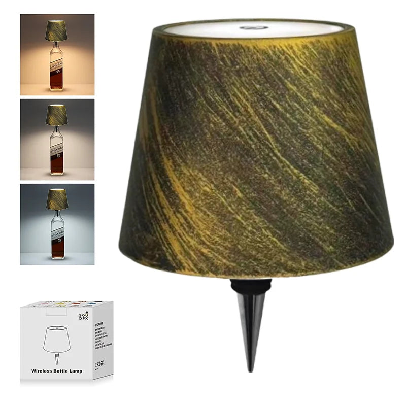 The Classic Cordless Bottle Lamp – Bronze | Turn Any Bottle Into a Statement Piece