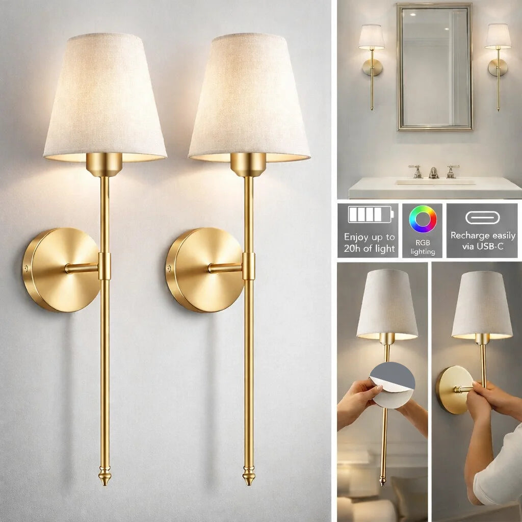 Wireless Wall Lights Tall (Set of 2) by VELLOR™