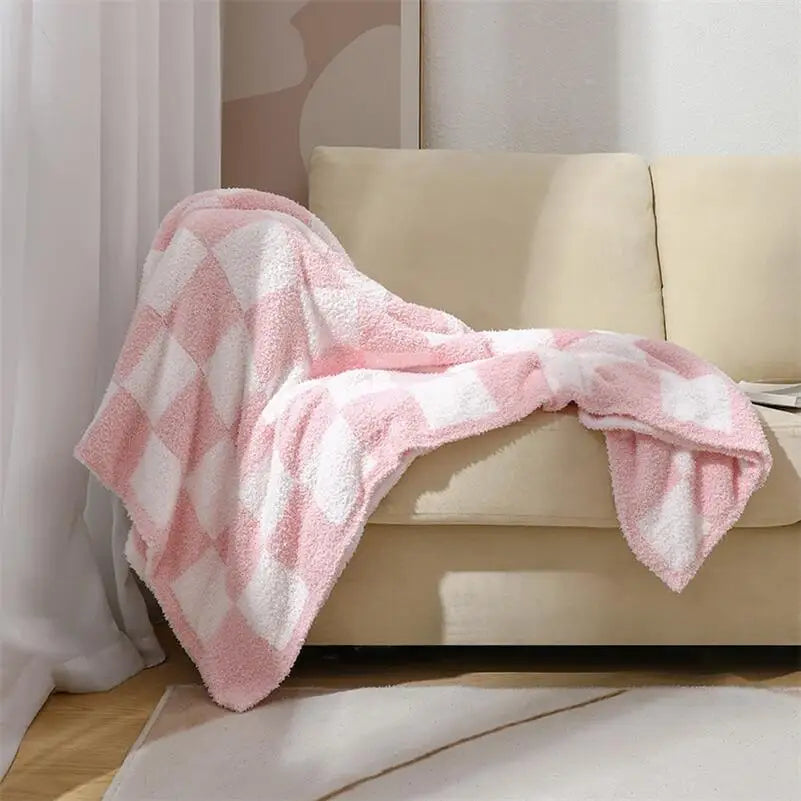 Cosy Check Throw Blanket