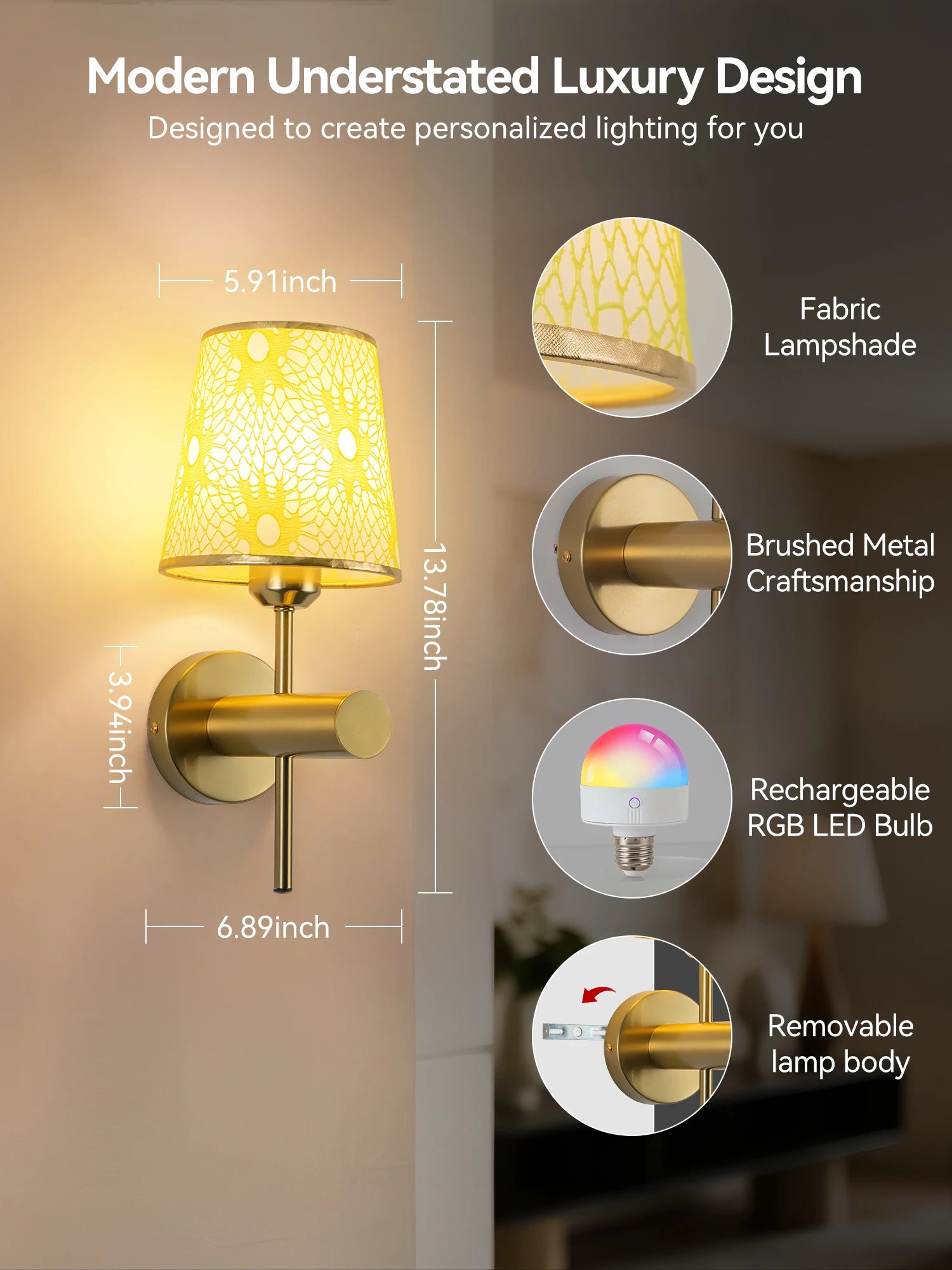 Wireless Wall Lights Mosaic (Set of 2) by VELLOR™